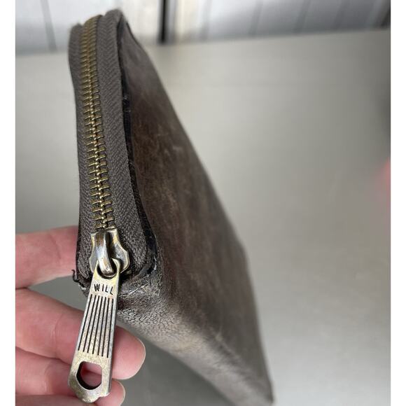 Will Leather Distressed Brown Full Zip XL Wallet Travel Organizer - Picture 2 of 8